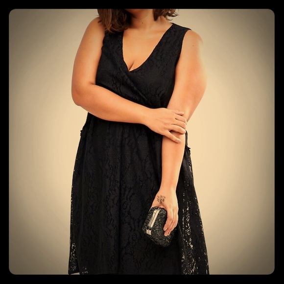 ASOS Curve Dresses & Skirts - Black lace smock dress- ASOS CURVE